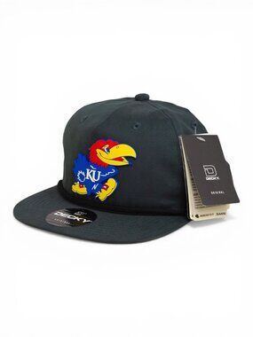 Kansas Jayhawks 3D Classic Rope Hat- Charcoal/ Black